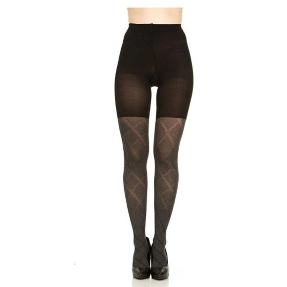 Love Your Assets by Sara Blakely Black Diamond Tights Size 5 NEW Lot of 2 pairs - Picture 1 of 5